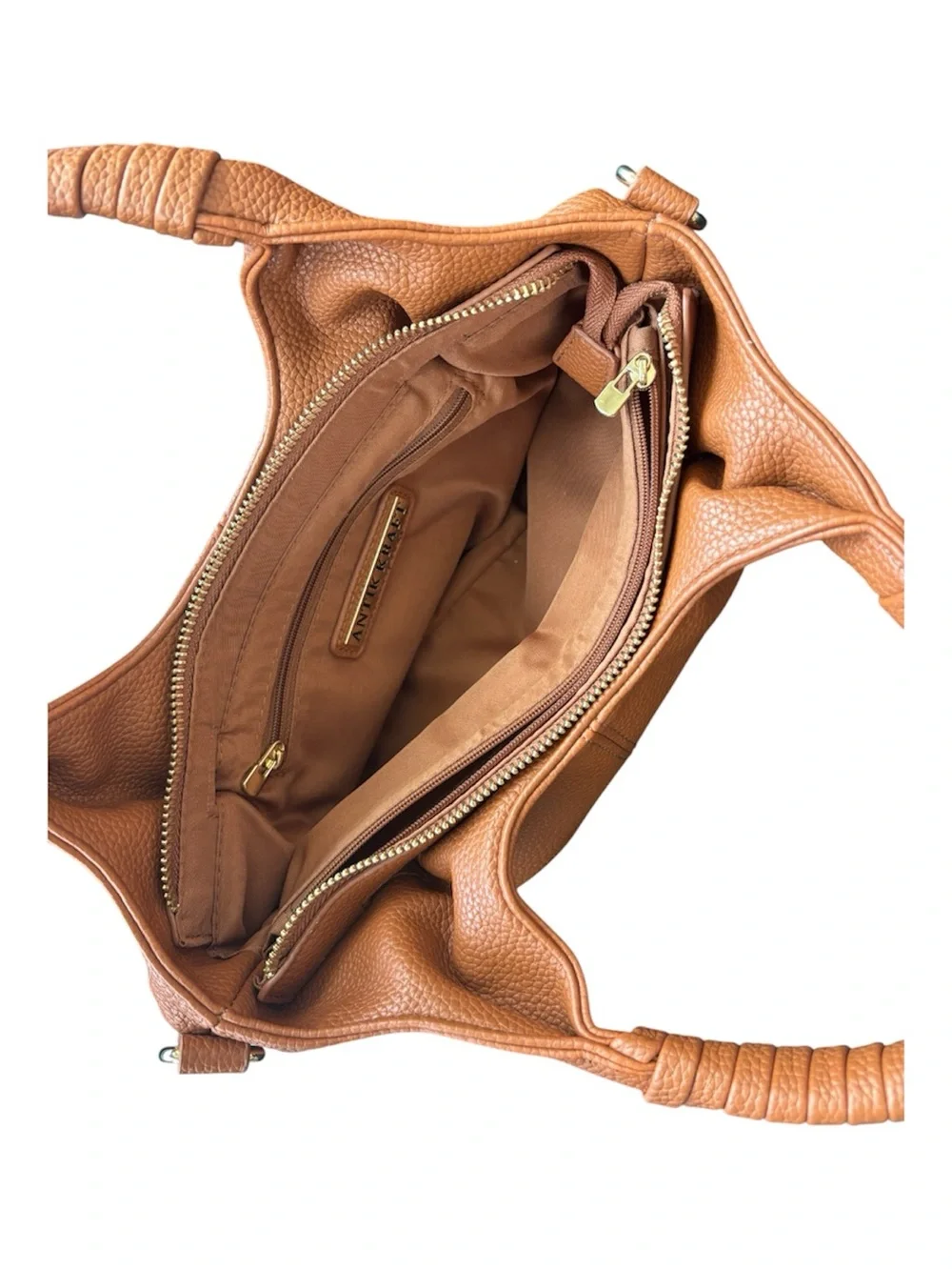 Antik Kraft Slouchy Hobo Satchel with Wrapped Handles Vegan Leather